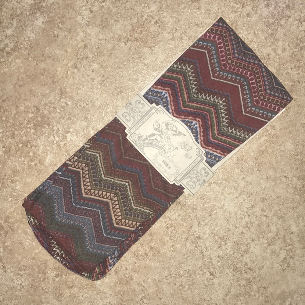 Sox Trot knee high wig wag boot socks NEW